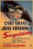 Suspicion Cary Grant Joan Fontaine Vintage Movie Poster
