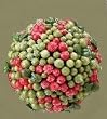 Pack of 12 Red & Green Artificial Sugared Berry Christmas Ball Ornaments 3.75"