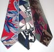 Neck Tie Lot of 3 Mens Silk & Polyester Neckties