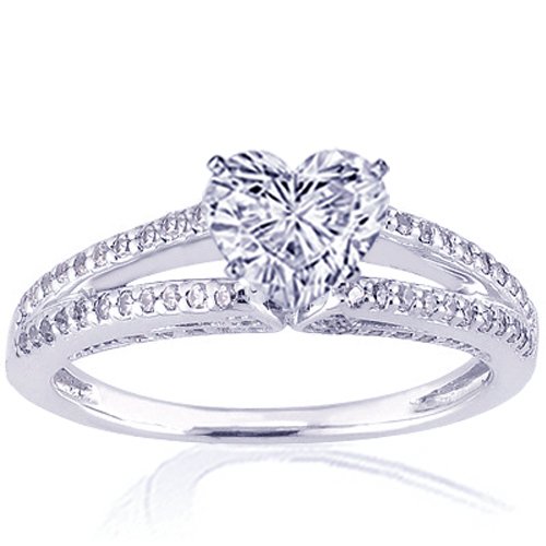 1.35 Ct Heart Shaped Diamond Engagement Ring 