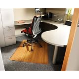 Bamboo Roll-Up Chair Mat - Natural Honey Oak (48Lx42W") by 