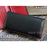 DIABLO　馬革×牛革　長財布　KA-509 【黒×赤】