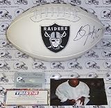 Bo Jackson Autographed/Hand Signed Oakland Raiders Logo Football