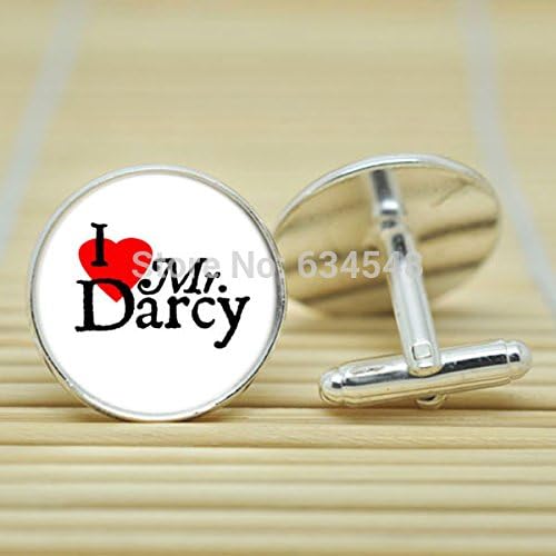Pretty Lee Pride And Prejudice - Mr Darcy Cufflinks Glass Cabochon Cufflinks C3091
