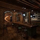 (ハンメロ)Hanmeroリピング 部屋 ふすま diy リフォーム用おしゃれなレンガ壁紙 のりなし はがせる ビニールクロス 1ロール（53cm×10m）レンガ色