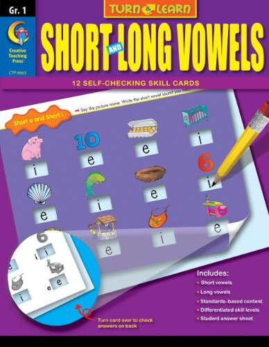 Short and Long Vowels, Turn & Learn Gr. 1