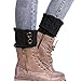 Coromose® 2015 Jacquard Knitted Cuffs Toppers Liner Boot Leg Warmers Socks (New-Black)