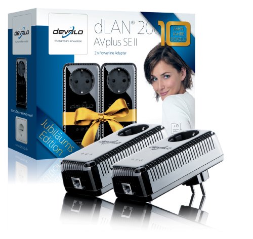 Devolo dLAN 200 AVplus Starter Kit (Netzwerk aus der Steckdose) - Geburtstags Edition