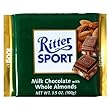 Ritter Sport, Milk Chocolate with Whole Almonds, 3.5-Ounce Bars (Pack of 11)