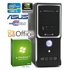 Leiser PC - CSL Speed H4556 (Core i5) - Multimedia QuadCore! PC-System mit Intel Core i5-2500 4x 3300 MHz, 1000GB SATA, 8192MB DDR3, ASUS Mainboard, GeForce GT 430 2048MB, DVD-RW, CardReader, 7.1 Sound, GigLAN, Windows 7 Home Premium, Office 2010