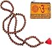 RUDRAKSHA 108 MALA w/ Om Zippered Mala Pouch ~ Premium Quality ~ 10mm Meditation Prayer Beads