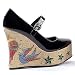 Penthouse Shoes Women's PH475-KAT 4.5" Cork Wedge Pump W/ Tattoo Embroidery