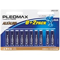 Samsung Pleomax AAA Size Alkaline Batteries (10 Pack)