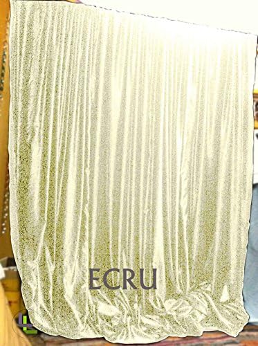 MISR 100% Velvet 15FT W BY 10FT H Gorgeous Home Theatre Velvet Curtains Ecru