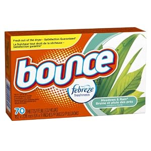 Bounce With Febreze Meadows & Rain Sheets, 70 Count (Pack of 3)