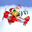 Giant Commercial Grade Santa In Airplane Christmas Display Decoration