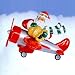 Giant Commercial Grade Santa In Airplane Christmas Display Decoration
