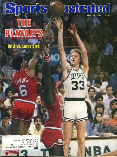 Sports Illustrated April 28 1980 Larry Bird/Boston Celtics & Julius Erving (Dr. J)/Philadelphia 76ers on Cover, Seattle Supersonics vs Milwaukee Bucks, Bill Rodgers Wins 4th Boston Marathon, Kentucky Derby, 13 Major League Parks in 13 Days