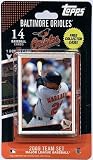 Topps MLB Baseball Cards 2009 Baltimore Orioles 14 Card Team Set
