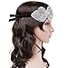 QNPRT 1920s Gatsby Flapper Headband with French Velvet Ribbon and Silver Glass Beads