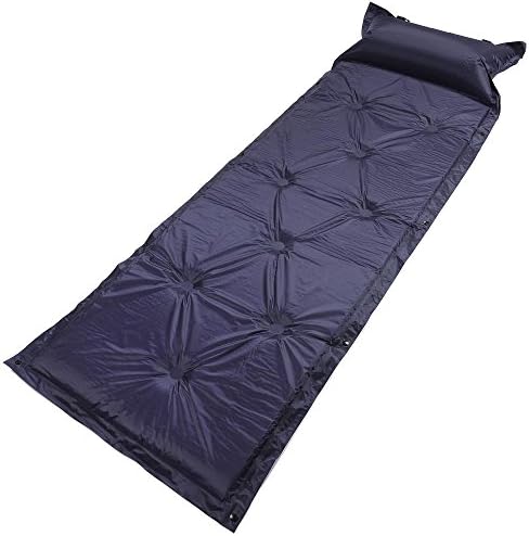 23x5" Navy Blue Self Inflating Inflatable Air Mattress w/ Buit-in Pillow Sleeping Pad Bed Camping Hiking Picnic Outing Napping Beach (2 Pack)