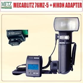 Click here to buy Metz Mecablitz 76MZ-5 Digital Professional Handle Mount Electronic Flash Unit with... by Metz.