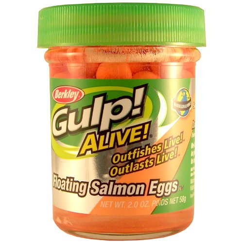 Gulp Alive Floating Salmon Eggs Fishing Bait (Fluorescent Orange