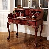 Antique Replica French Hand-carved Solid Hardwood Secretary Writing Desk