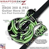 Alecias Swirl 02 Green WraptorSkinz Skin fits XBOX 360 & PS3 Guitar Hero II ....