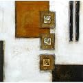 Earth Tones I Original Hand-Painted Oil on Canvas Wall Art - 32x32"