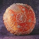 Round Satin Embroidered Pillow - Style 34117