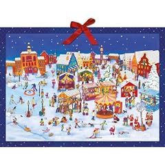 Trubel auf dem Weihnachtsmarkt. Adventskalender