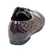 HerStyle Women's Manmade Reala Oxford Flat with Textured Print Sides