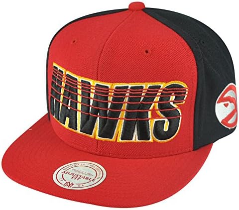 NBA Mitchell Ness Atlanta Hawks NZG22 Running Lines Snapback Flat Bill Hat Cap