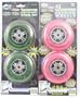 Set of 4 Liquid Metal Scooter Replacement RAZOR Wheels w/ Allen wrench (2 Green & 2 Pink)