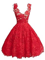 Short Lace Sleeveless Cotton/Spandex Floral Print Evening Dress/Prom Dress/Wedding Party Dress 