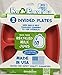 Re-Play 3-Pack Deep Wall Divided Plates, BPA-Free, Red Blue Yellow
