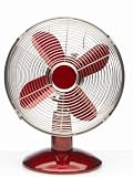 Deco Breeze DBF0339 Tabletop 10-Inch Metal Fan, Merlot