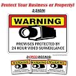 SECURITY SURVEILLANCE SIGNS 1 Sign & 3 Free Decal video