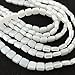 Czechmate 6mm Square Glass Czech 2-Hole Tile Beads - White Pearl (25)