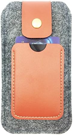 Boee Mobile Phone Felt Case Sleeve for Iphone 6 Plus 6s Plus 5.5 Inch Dark Gray