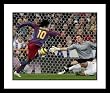 Ronaldinho FC Barcelona Framed 8x10 Photograph Goal Scoring