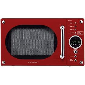 Daewoo KOR6N9RR 20 litre 800 watt Touch Control Solo Microwave Oven, Red