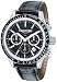 Men's Chronograph Black Dial Black Leather