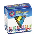 Advantus Medium Plastic Paper Clips, 1 Inch, Assorted Colors, Box of 500 (AVTPC0300)