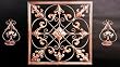 Antiqued Copper Finished Metal Wall Decor with Sconces (3 piece set)