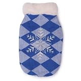 East Side Collection Acrylic Snowflake Snuggler Dog Sweater Medium 16 Inch Blue