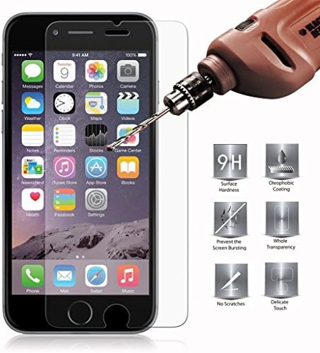 Iphone 6 Plus Screen Protector Tensdar  IPhone 6 plus Glass Screen Protector, Case Impact Tempered Glass Screen Protector for iPhone 6 plus (5.5)