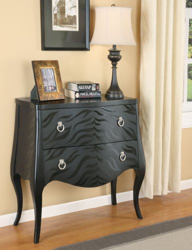 Zebra Parttern Console Table in Black