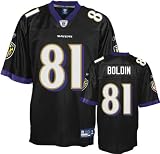 Anquan Boldin Youth Jersey: Reebok Black #81 Baltimore Ravens Replica Jersey
